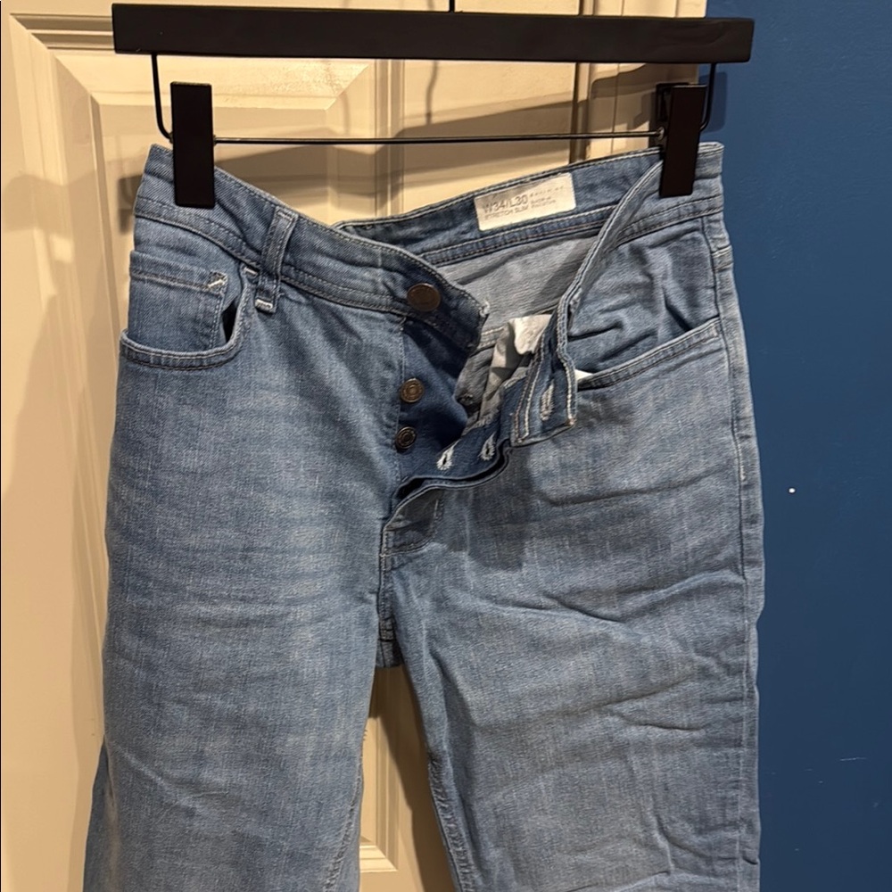Casual Light Blue Denim Jeans 34x30